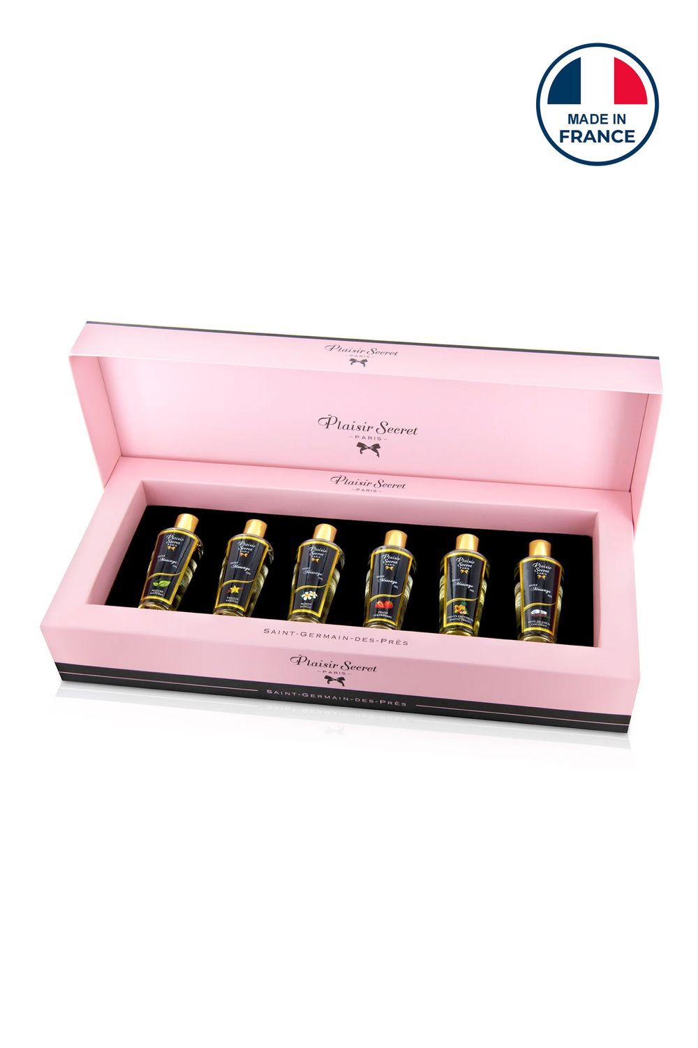 Coffret Plaisir de 6 huiles de massage sèches - Plaisir Secret
