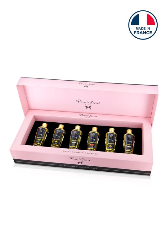 Coffret Plaisir de 6 huiles de massage sèches - Plaisir Secret Coffret Plaisir de 6 huiles de massage sèches - Plaisir Secret