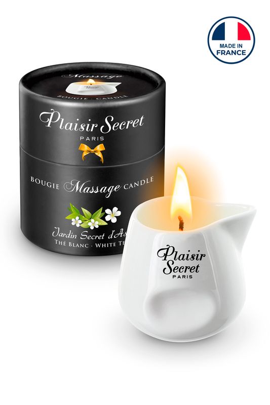 Bougie de Massage Thé Blanc 80 ml - Plaisir Secret Bougie de Massage Thé Blanc 80 ml - Plaisir Secret