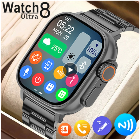 Ultra Series 8 NFC 2023 New Smart Watch with Wireless Charging Bluetooth