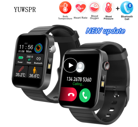 Smart Watch Built To Monitor Body Temperature Heart Rate Real SPO2 with 24H Easy Health Management
