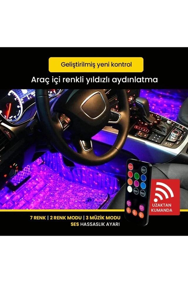 Disko topu ayak altı LED,sese duyarlı atmosfer ışığı !