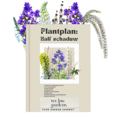 E-boek plantplan half schaduw