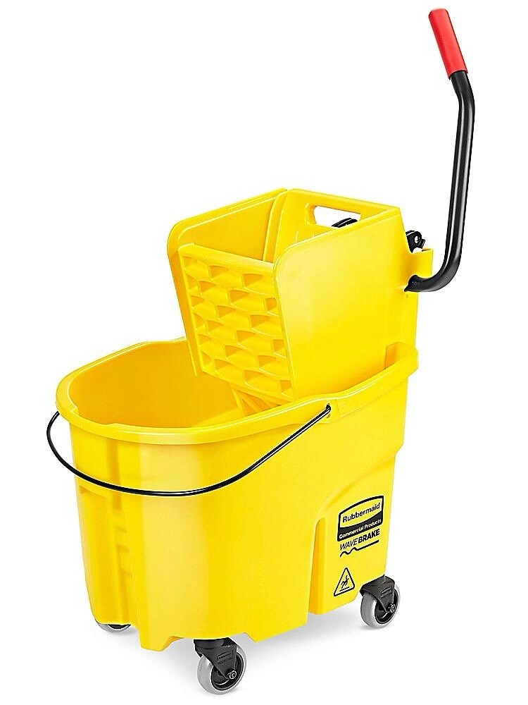 Rubbermaid® WaveBrake® Bucket/Wringer - Side Press, 35 Quart, Yellow