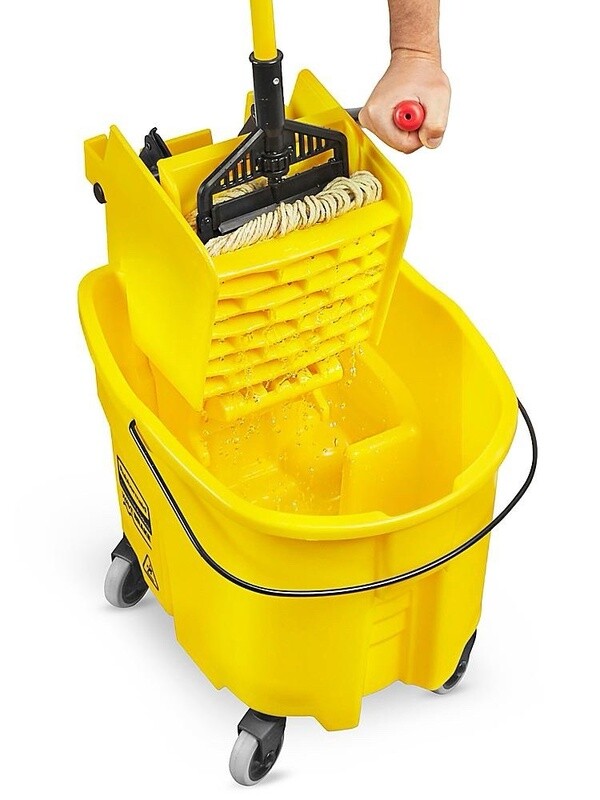 Rubbermaid® WaveBrake® Bucket/Wringer - Side Press, 35 Quart, Yellow