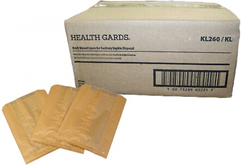 Health Gards Kraft Waxed Liners for Sanitary Napkin Disposal