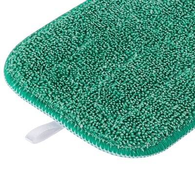 Microfiber Velcro Wet Flat Mop Green  24''