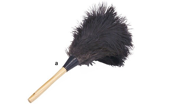 13&quot; Gray Ostrich Feather Duster