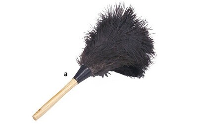 13" Gray Ostrich Feather Duster
