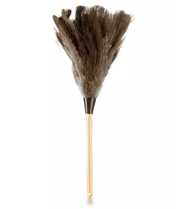 13" Gray Ostrich Feather Duster
