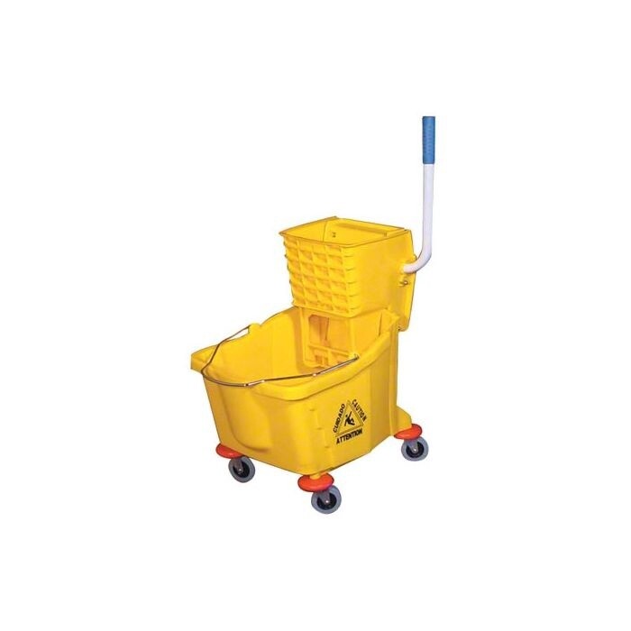 Yellow Mopping Bucket Side Press and Wringers 35L