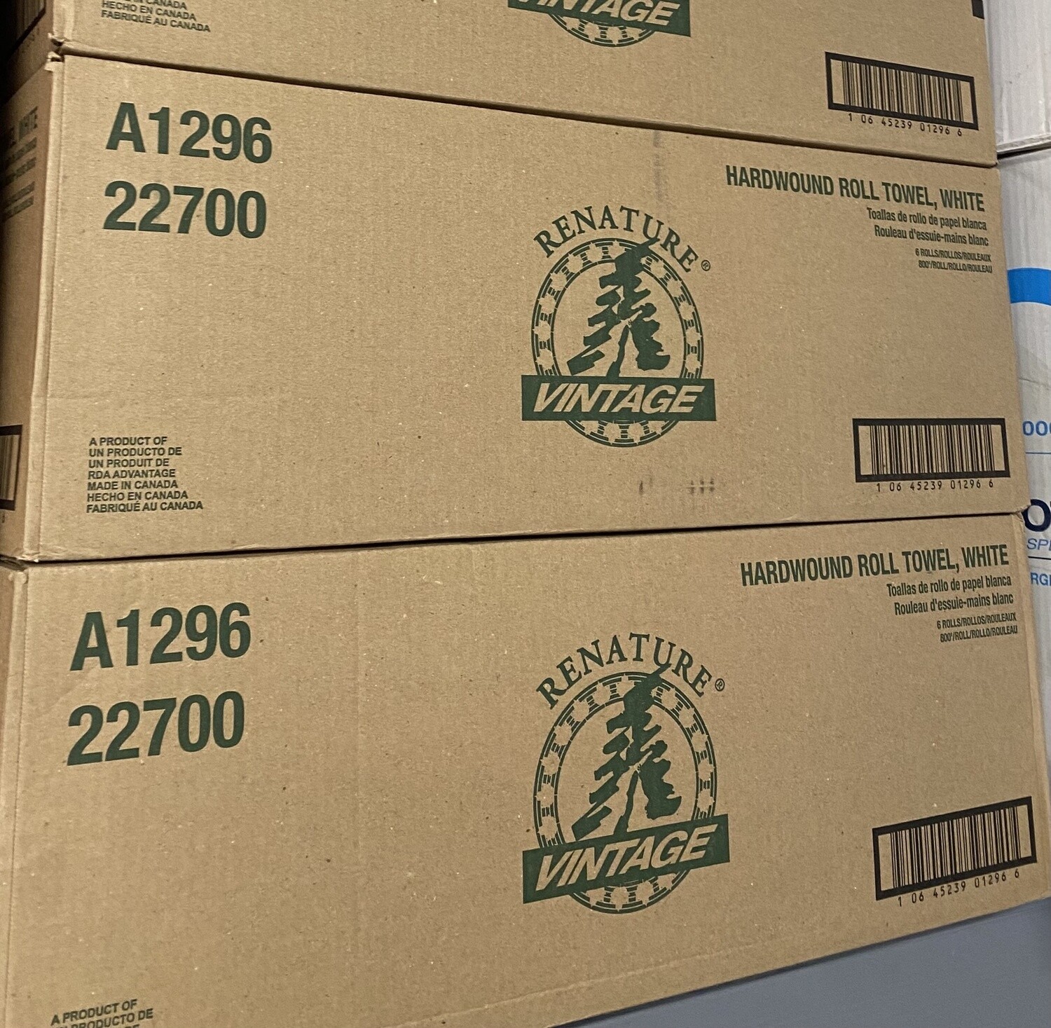 Towel Roll White 8x800 2&quot;CR Renature 6/CS