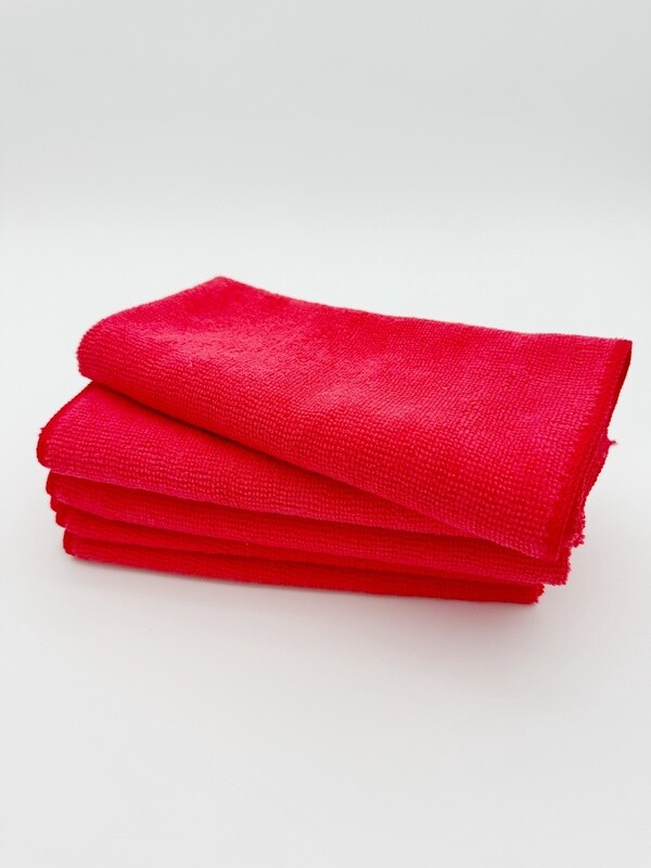 Microfiber Cloth Red - Pack w/24