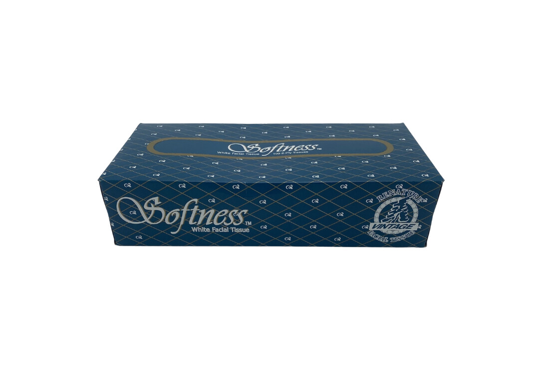 Softness white facial tissue