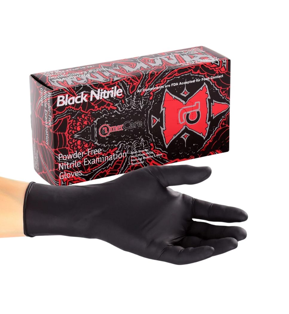 Nitrile Black Gloves Powder Free MEDIUM