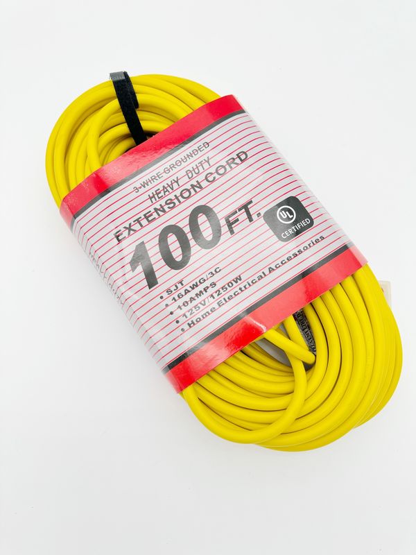 Heavy Duty Extension Cord 100FT 16/3