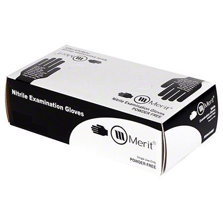 Merit - Nitrile Gloves Black - Medium
