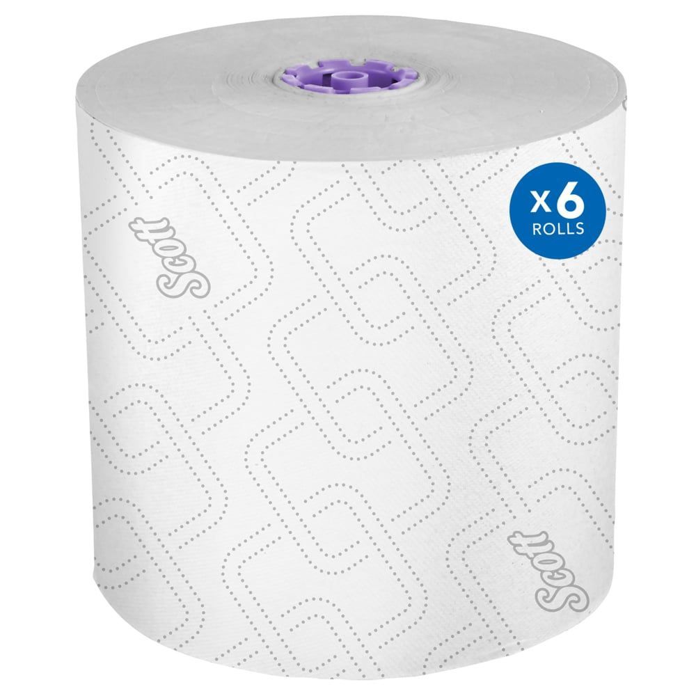 Scott® 02001 Essential™ 8&quot; W Sheet, 950&#39; L Roll, 1-Ply, White, 6 RollS/CS FITS DISP