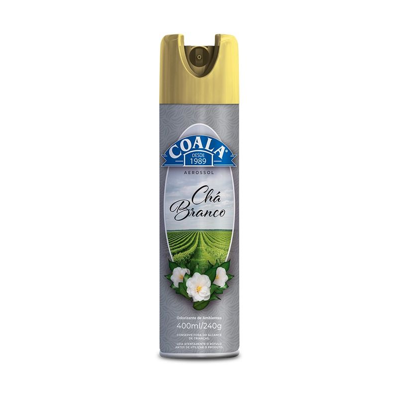 Odorizante de Ambientes Aerossol Coala - Chá Branco - 400ml / 240g