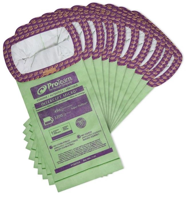 Pro Team 106960 Super HalfVac Open Collar Bags (10PK)