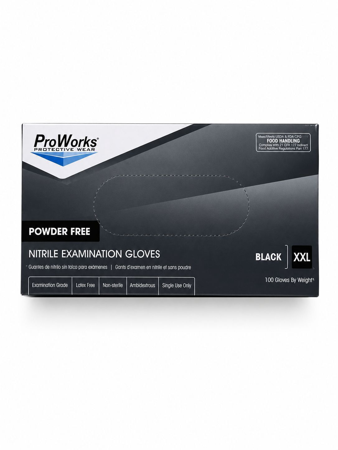 ProWorks® Nitrile Exam Black XXL