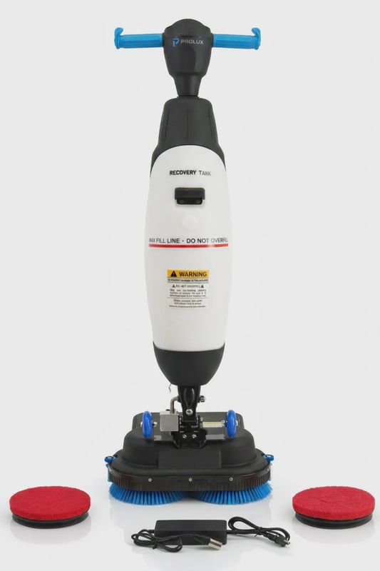 Prolux PLCC430BN Cordless Commercial Micro Dual Brush Floor Cleaner, Scrubber and Buffer