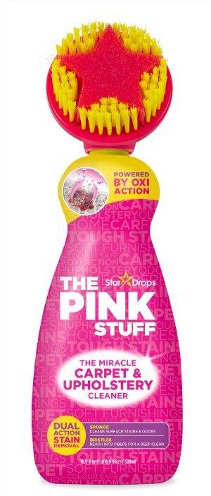 The Pink Stuff Carpet &amp; Upholstery Stain Remover with Scrubber, 16.9 fl oz