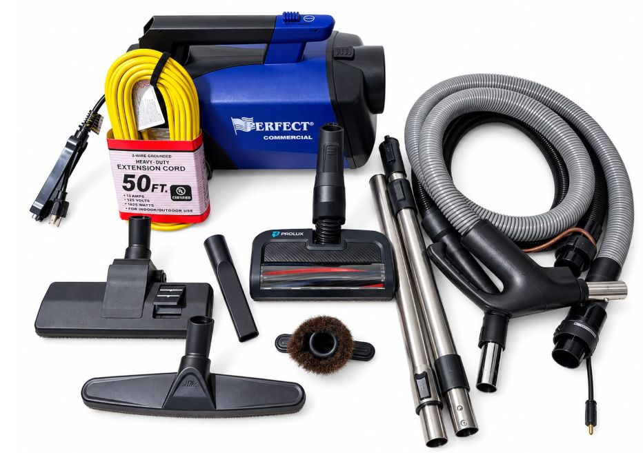 Perfect Commercial HEPA Canister Vacuum + Prolux ELECTRIC POWER NOZZLE FOR CARPETS - - - NON REFUNDABLE - - -
