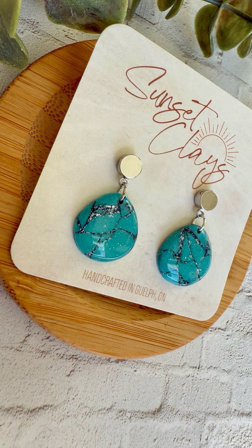 Black Turquoise Faux Stone