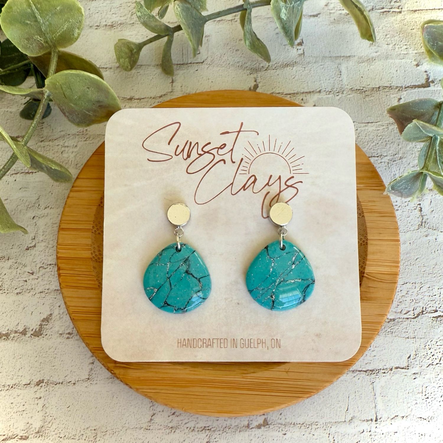 Black Turquoise Faux Stone