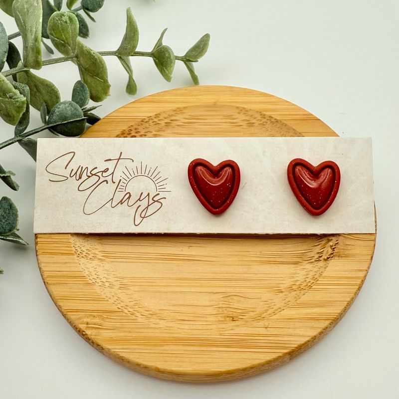 Glittery Red Hearts