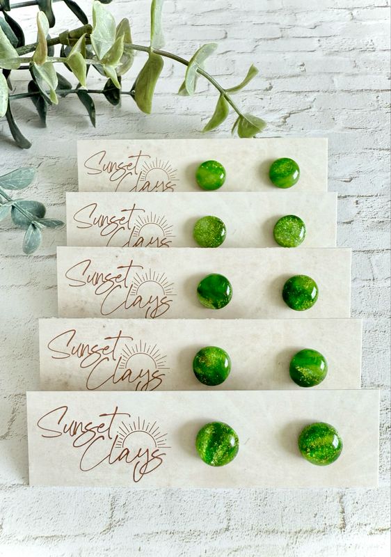 Emerald Green Studs