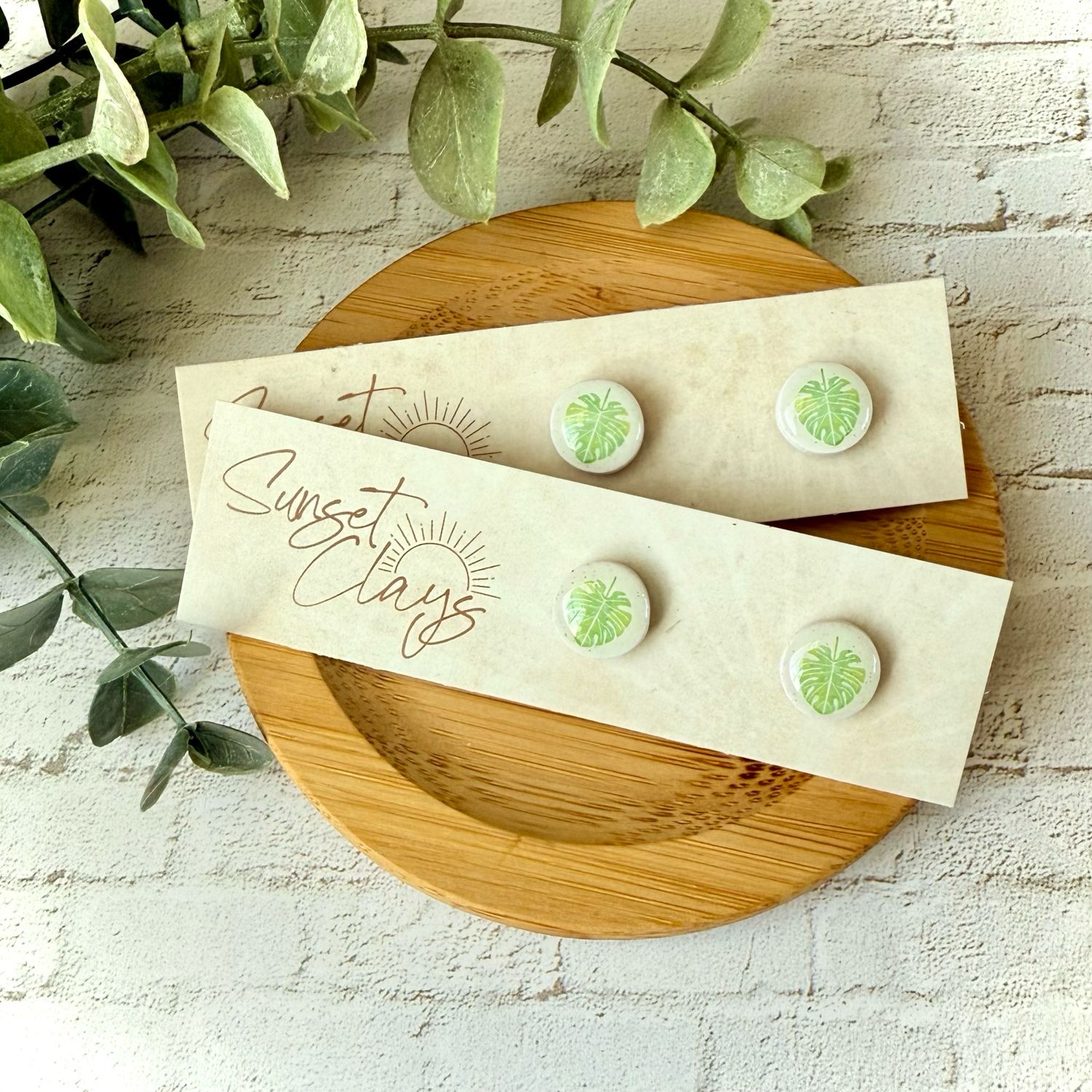 Monstera Studs 2