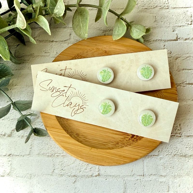 Monstera Studs 2