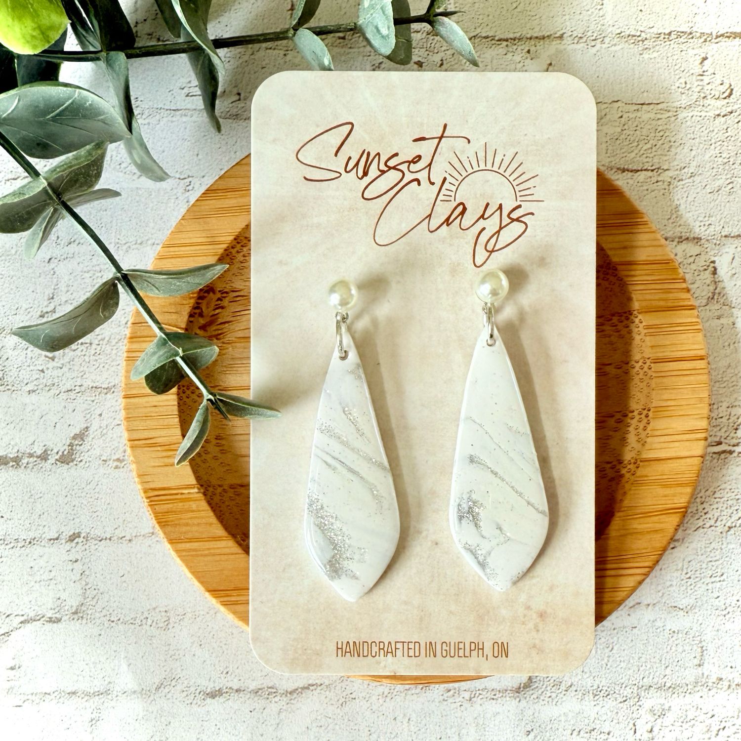 Shimmery Silver Teardrops