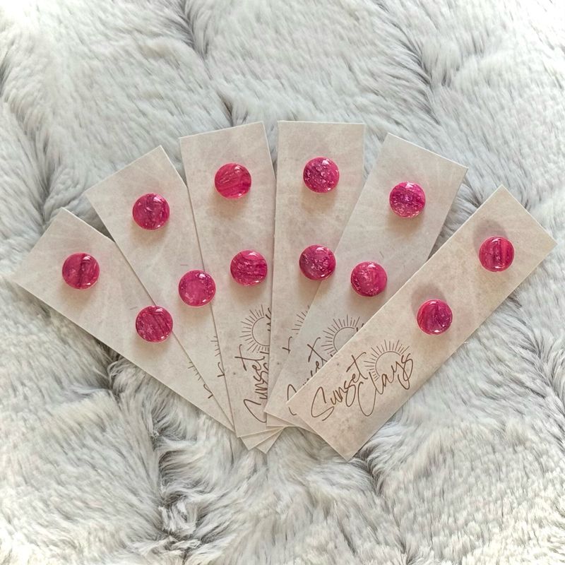 Marbled Pink Studs