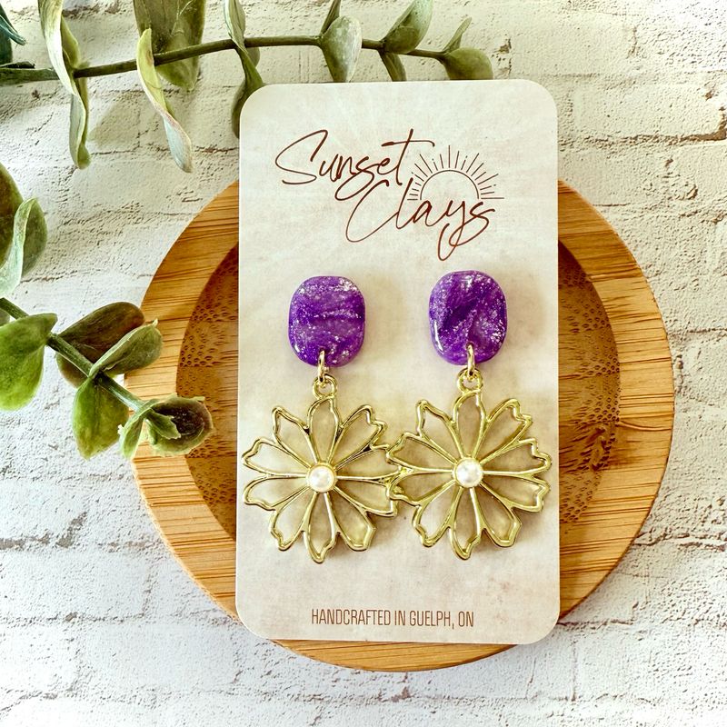 Purple Gemstone Flowers