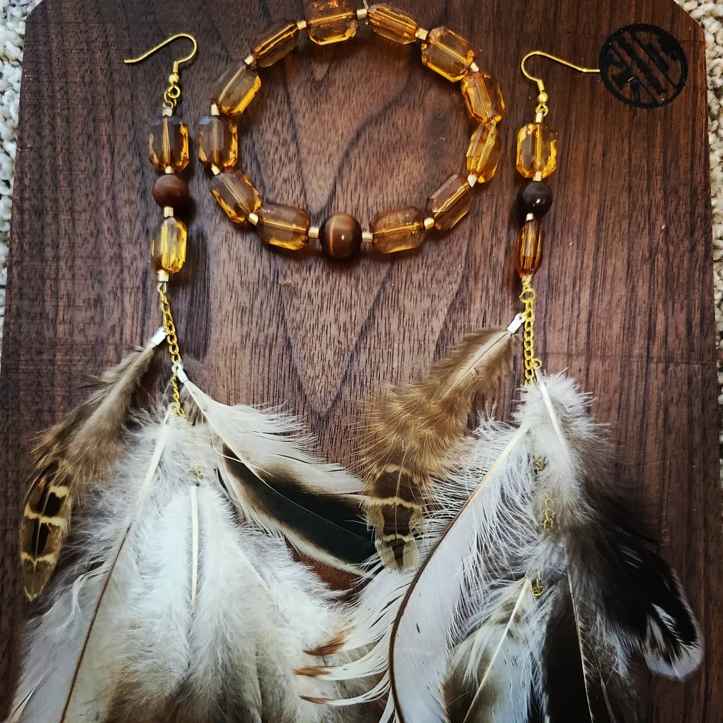 Tiger&#39;s Eye Bracelet &amp; Earrings Set