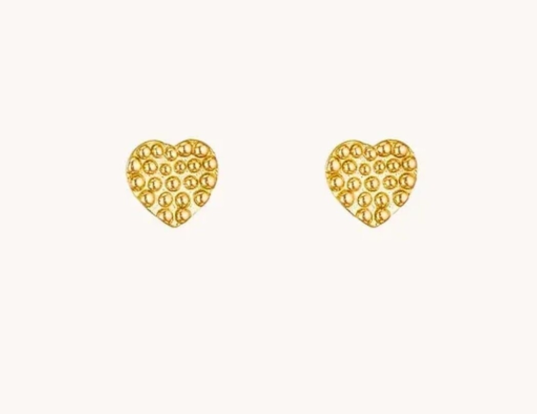 Heart Earrings 18K Yellow Gold