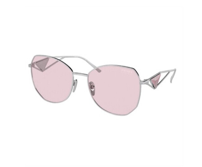 PRADA Pink Photochromic Irregular Ladies Sunglasses