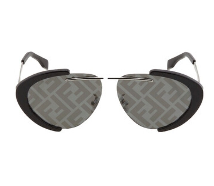 FENDI Smoke Mirror Logo Oval Men's Sunglasses