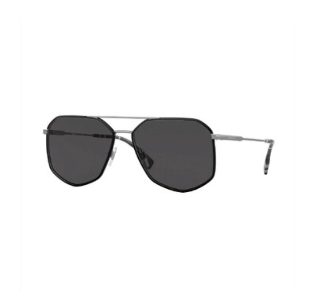 BURBERRY Ozwald Dark Grey Geometric Men's Sunglasses