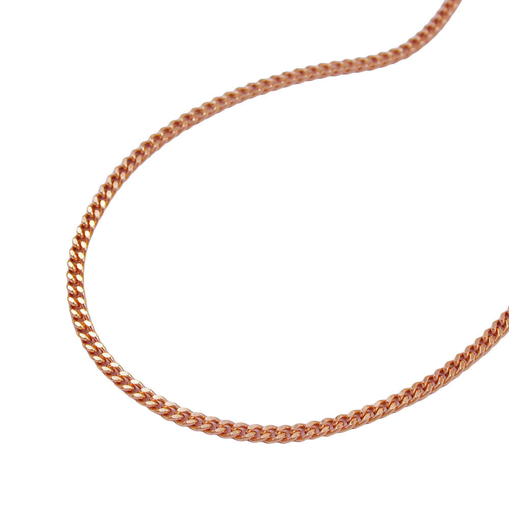 Chain curb 1mm 14Kt Red gold 50cm