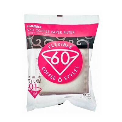 Filtros x 100, blanco para 1-2 tazas / Bracorigami y v60