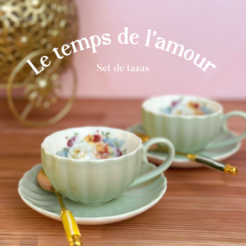 2-Set Tazas Le Temps de L&#39;amour