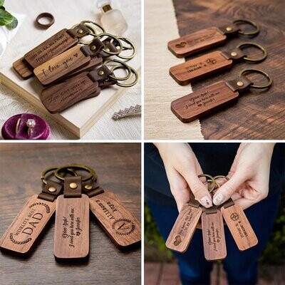 Personalized Wooden Keychains