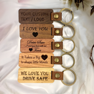 Personalized Wooden Keychains