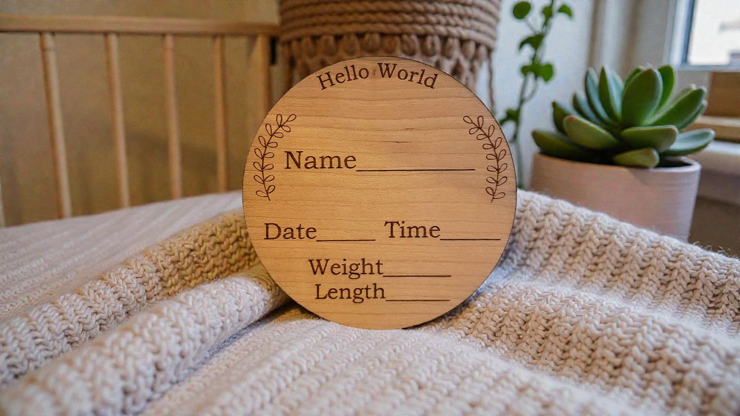 Baby Announcement Plates