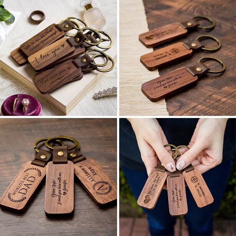Personalized Wooden Keychains