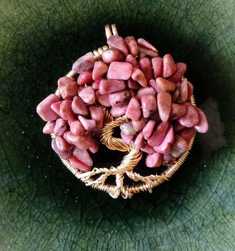 Rhodonite Tree of Life Pendant